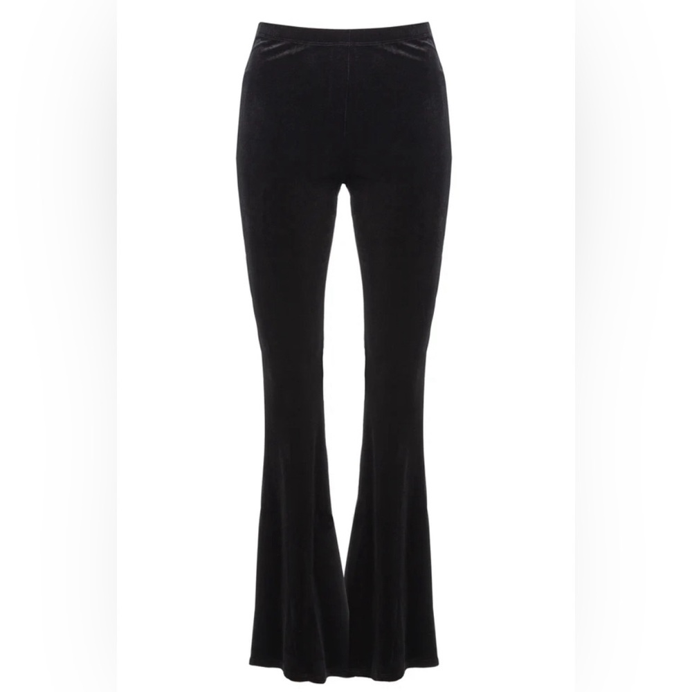 Black velvet flare pants size small